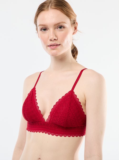 Soutien-gorge triangle en dentelle - Kiabi
