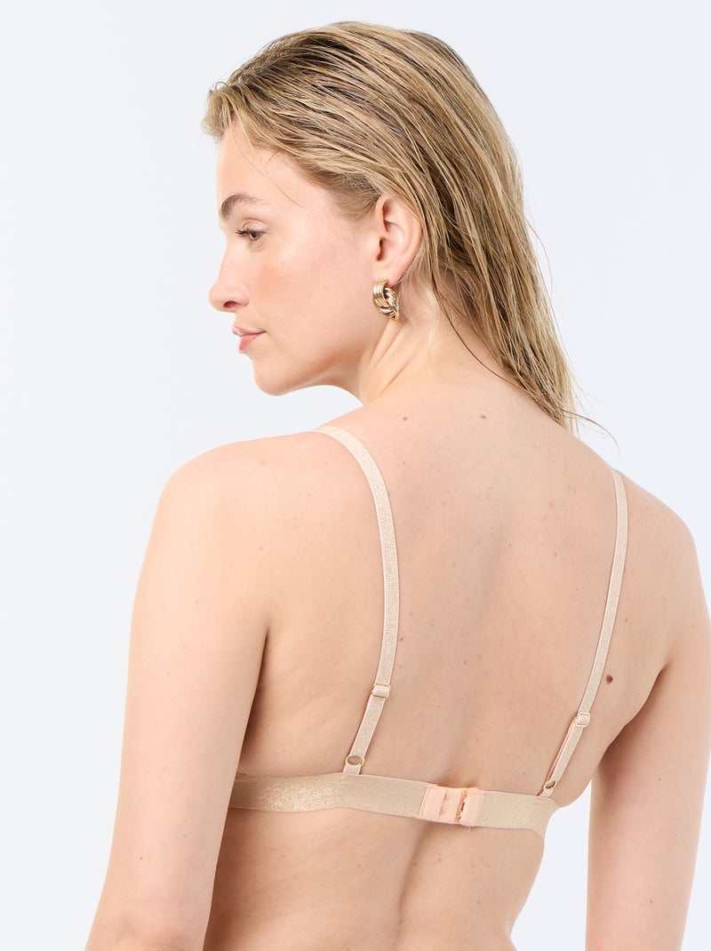 Soutien-gorge triangle en dentelle sans armatures Orange - Kiabi