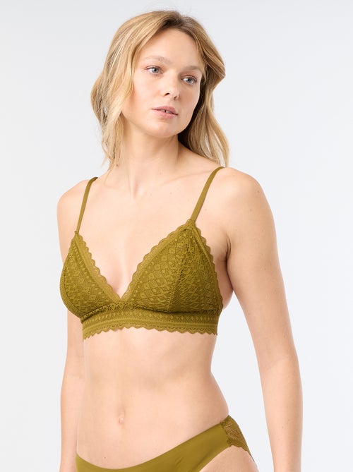 Soutien-gorge triangle en dentelle - Kiabi