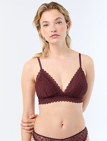 Soutien-gorge triangle en dentelle