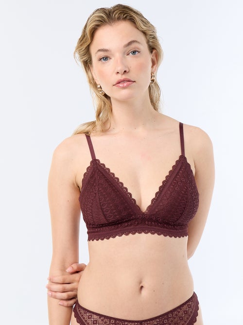Soutien-gorge triangle en dentelle - Kiabi