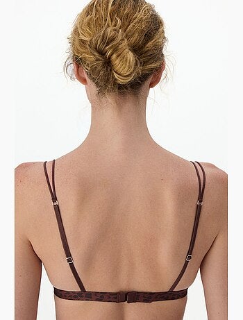 Soutien-gorge triangle en micro dentelle imprimée penti
