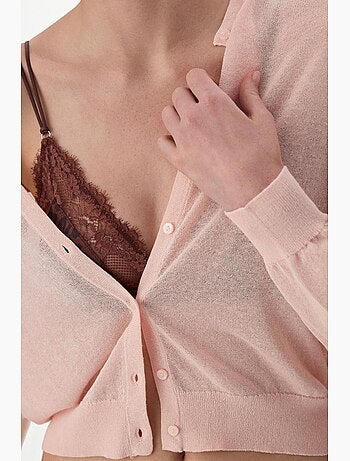 Soutien-gorge triangle en micro dentelle imprimée penti