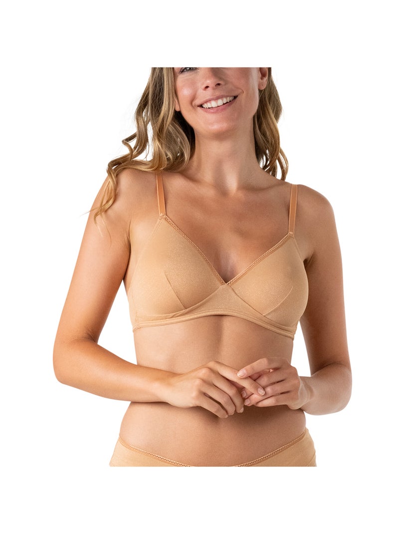 Soutien-gorge triangle femme My Crush Athena Doré - Kiabi