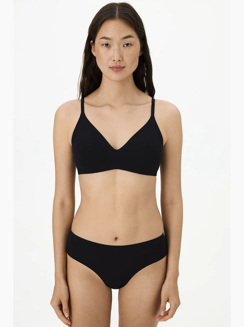 Soutien-gorge triangle fit femme penti Noir - Kiabi