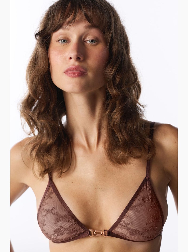 Soutien-gorge triangle mini femme penti Mauve - Kiabi