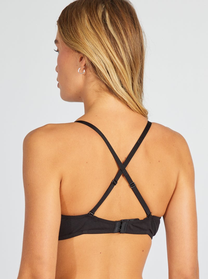 Soutien-gorge triangle non paddé noir - Kiabi