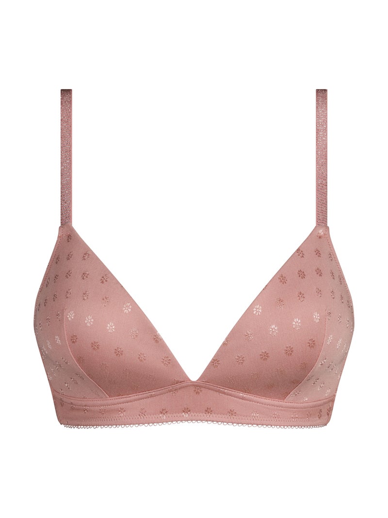 Soutien-gorge triangle paddé sans armatures Cosy Time Rose clair - Kiabi