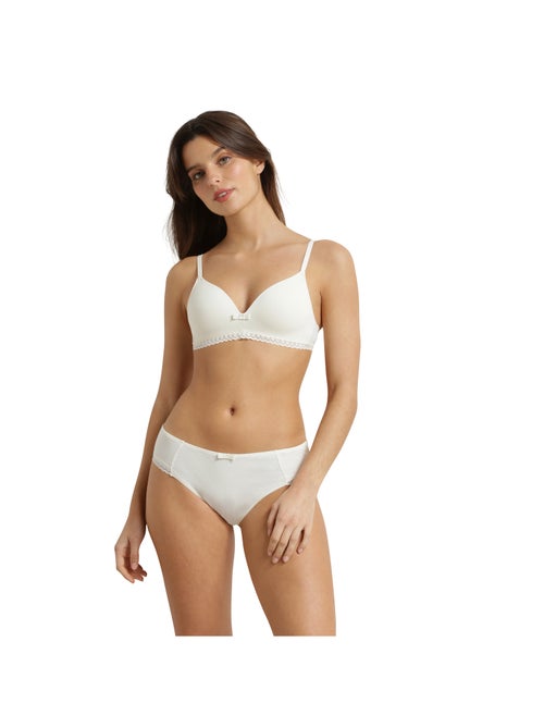 Soutien-gorge triangle paddé sans armatures Daily Coton - Kiabi