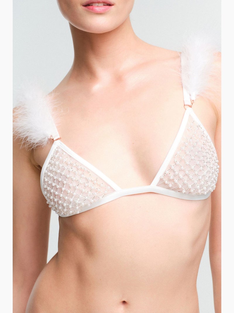 Soutien-gorge triangle pelia cassé penti Blanc cassé - Kiabi