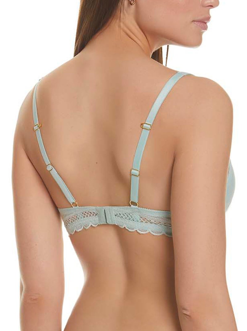 Soutien-gorge triangle plongeant Mia Vert - Kiabi