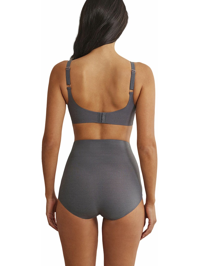 Soutien-gorge triangle préformé plongeant coques amovibles One Gris - Kiabi