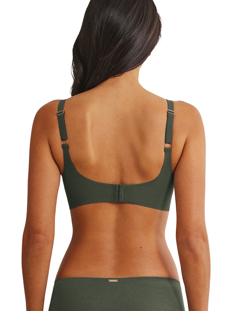 Soutien-gorge triangle préformé plongeant coques amovibles ONE Kaki - Kiabi