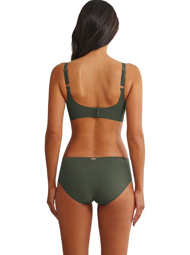 Soutien-gorge triangle préformé plongeant coques amovibles ONE Kaki - Kiabi