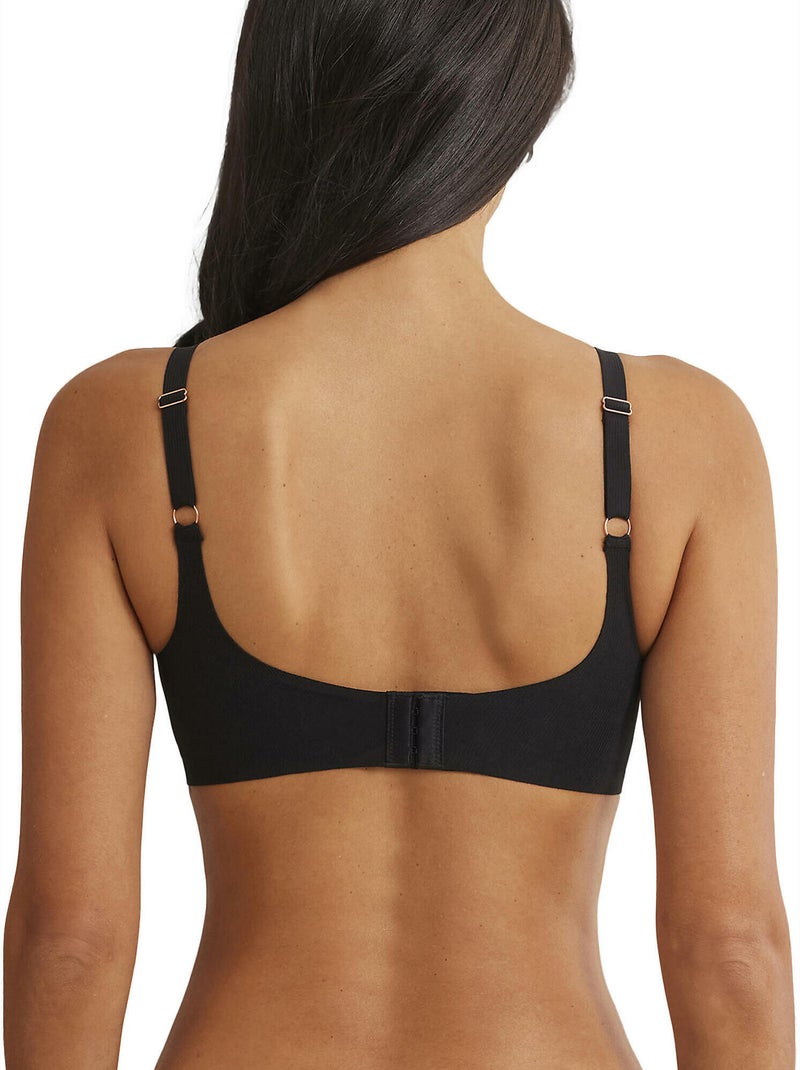 Soutien-gorge triangle préformé plongeant coques amovibles One Noir - Kiabi