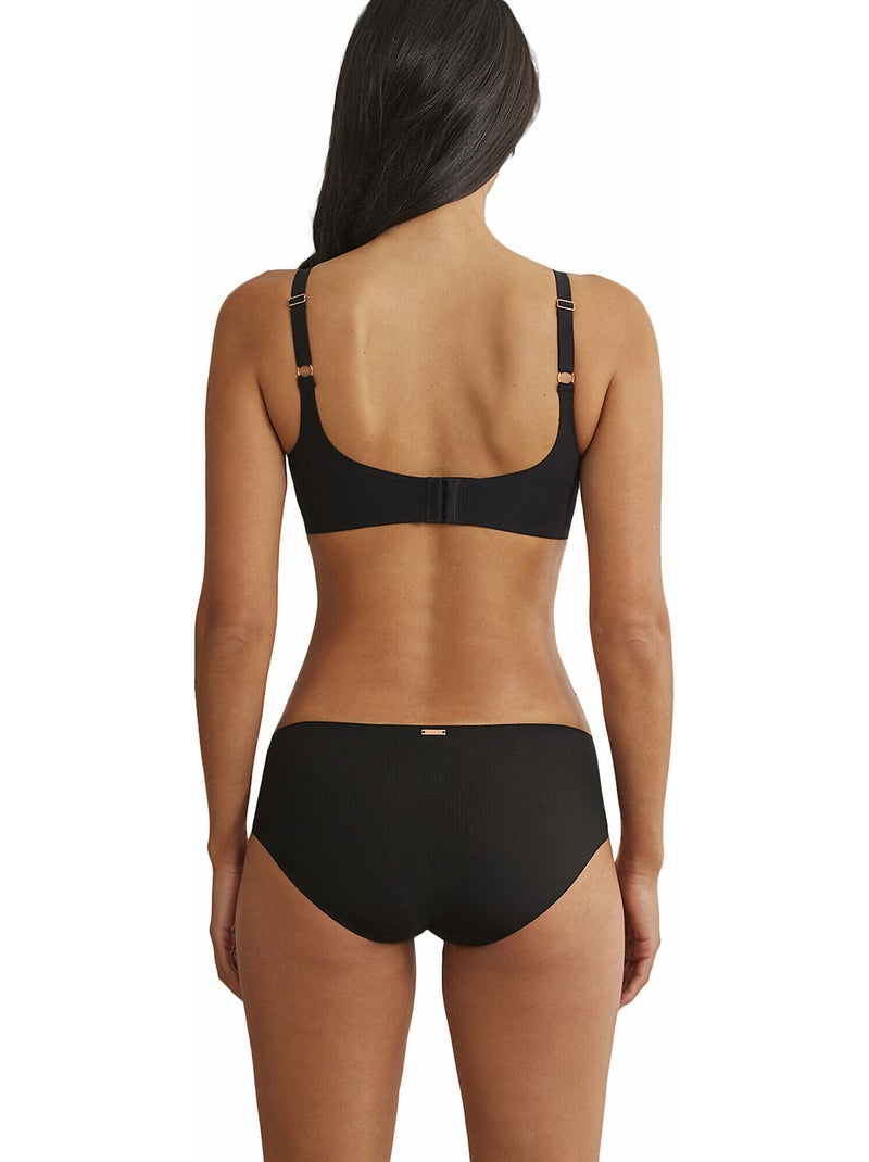Soutien-gorge triangle préformé plongeant coques amovibles One Noir - Kiabi