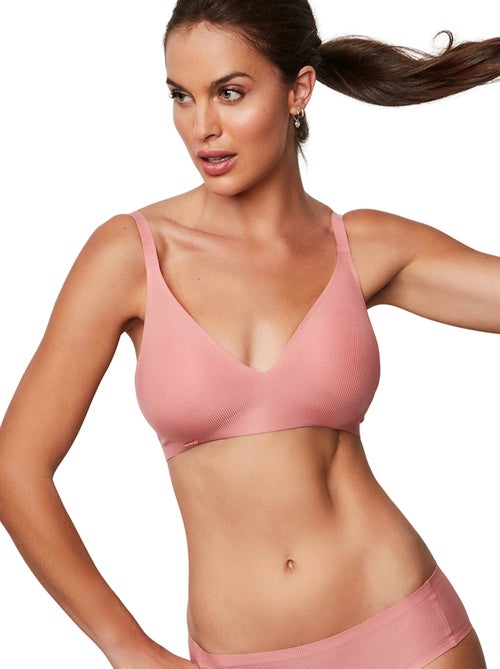 Soutien-gorge triangle préformé plongeant coques amovibles ONE - Kiabi