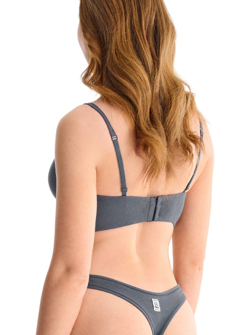 Soutien-gorge triangle préformé sans armatures FREEDOM Gris - Kiabi