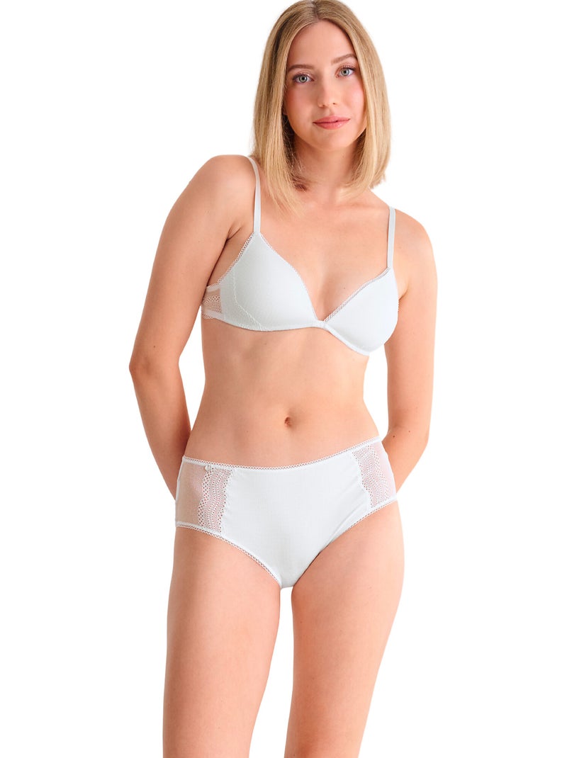 Soutien-gorge triangle préformé sans armatures FRESH Blanc - Kiabi