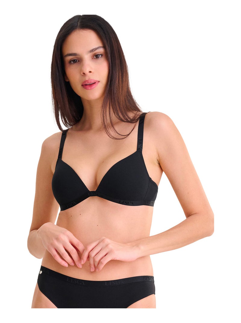 Soutien-gorge triangle préformé sans armatures FUSION Noir - Kiabi