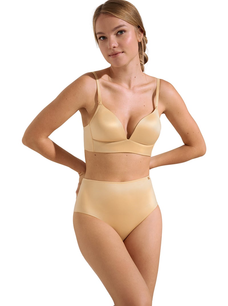 Soutien-gorge triangle préformé sans armatures Naomi Jaune - Kiabi