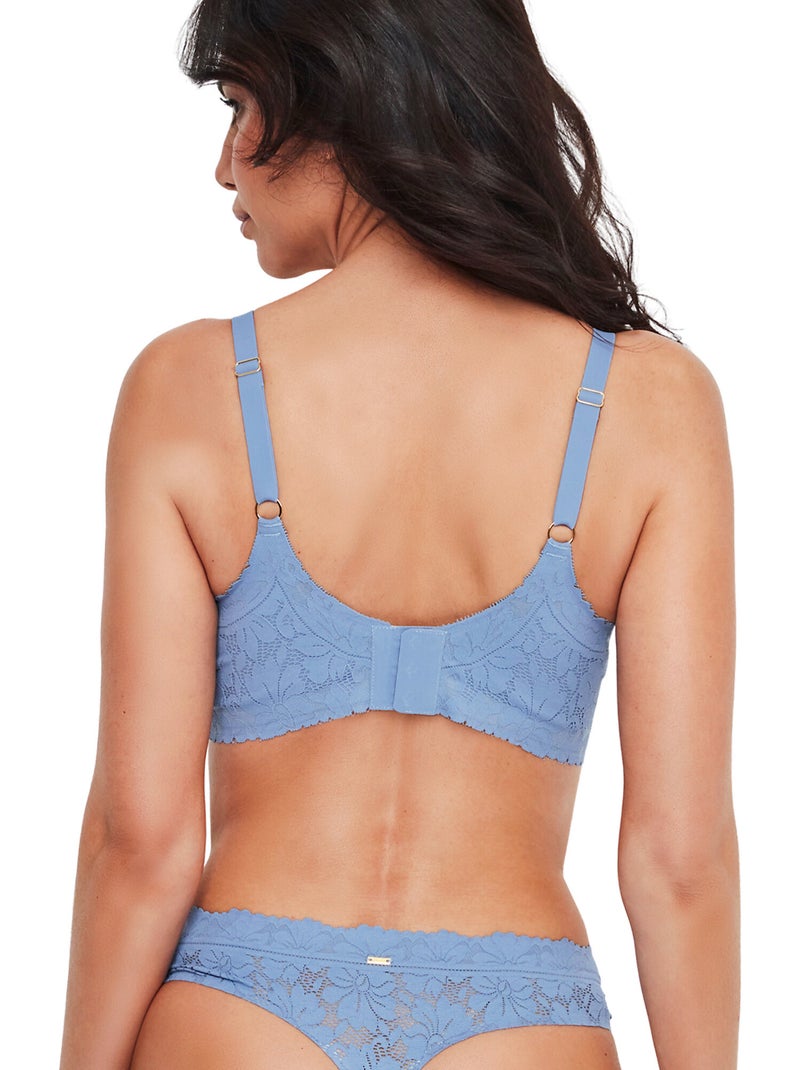 Soutien-gorge triangle préformé sans armatures ONE AND LACE Bleu - Kiabi