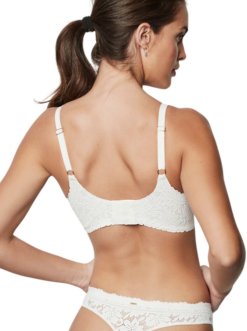 Soutien-gorge triangle préformé sans armatures ONE AND LACE MARIAGE Ecru - Kiabi