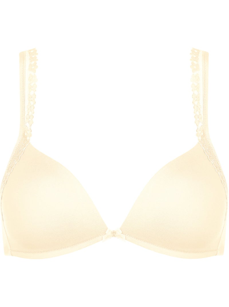 Soutien-gorge triangle préformé sans armatures SUNSET Ecru - Kiabi