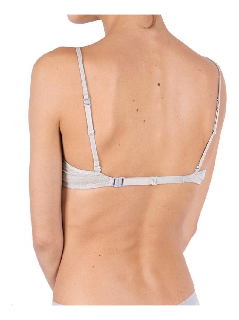 Soutien-gorge triangle push-up Gris - Kiabi