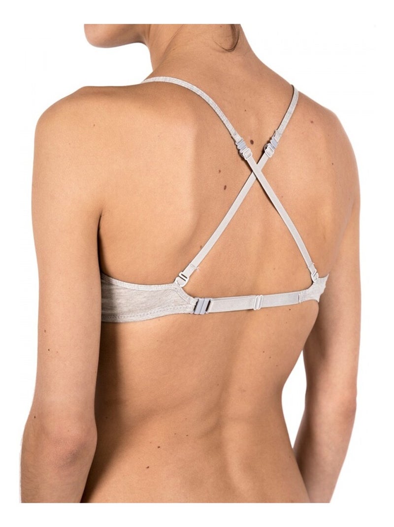 Soutien-gorge triangle push-up Gris - Kiabi