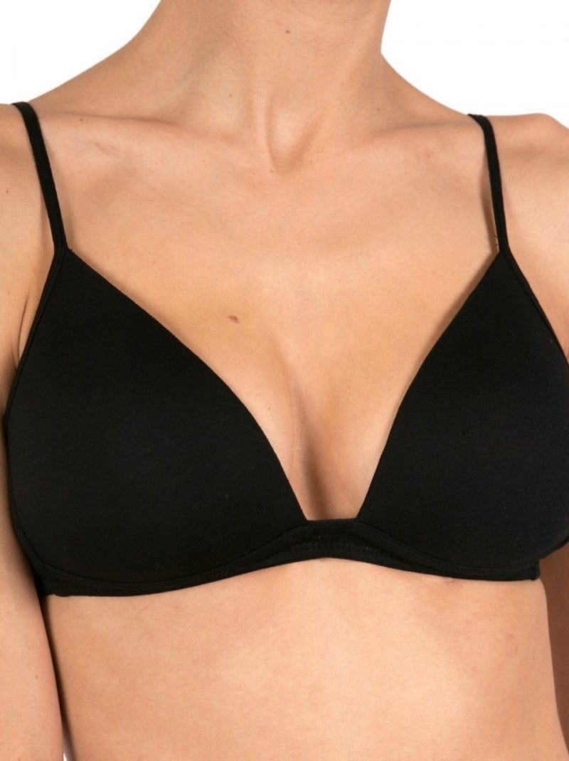 Soutien-gorge triangle push-up Noir - Kiabi