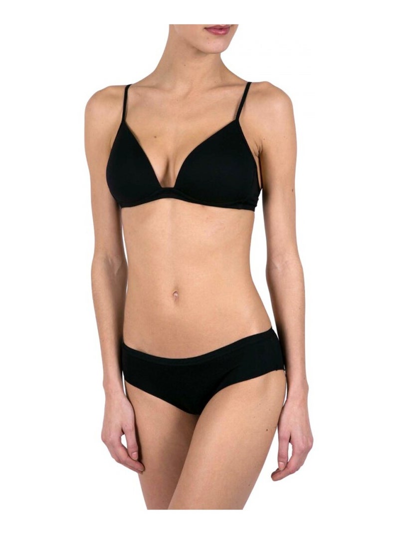 Soutien-gorge triangle push-up Noir - Kiabi