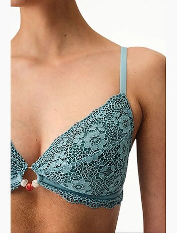 Soutien-gorge triangle rembourré à coussinets amovibles penti