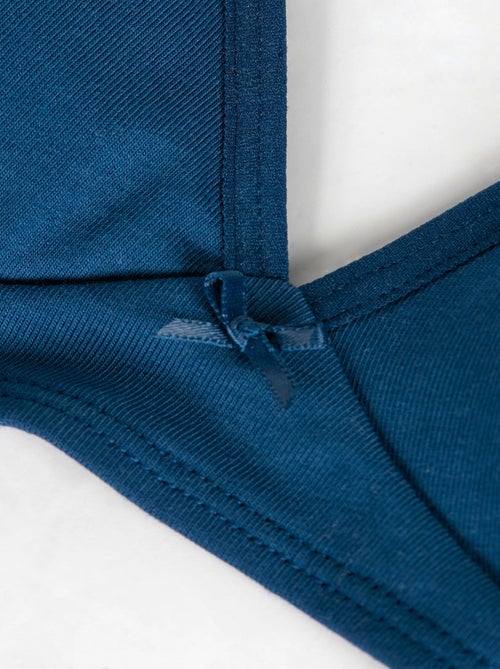 Soutien-gorge triangle sans armature en coton bio Skin Care - Kiabi