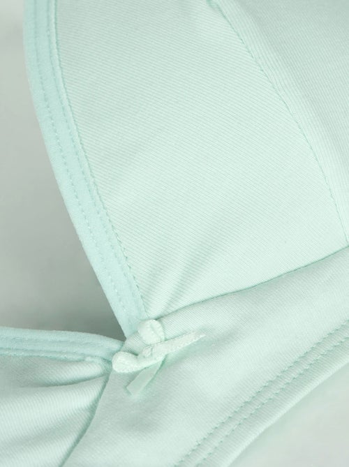 Soutien-gorge triangle sans armature en coton bio Skin Care - Kiabi