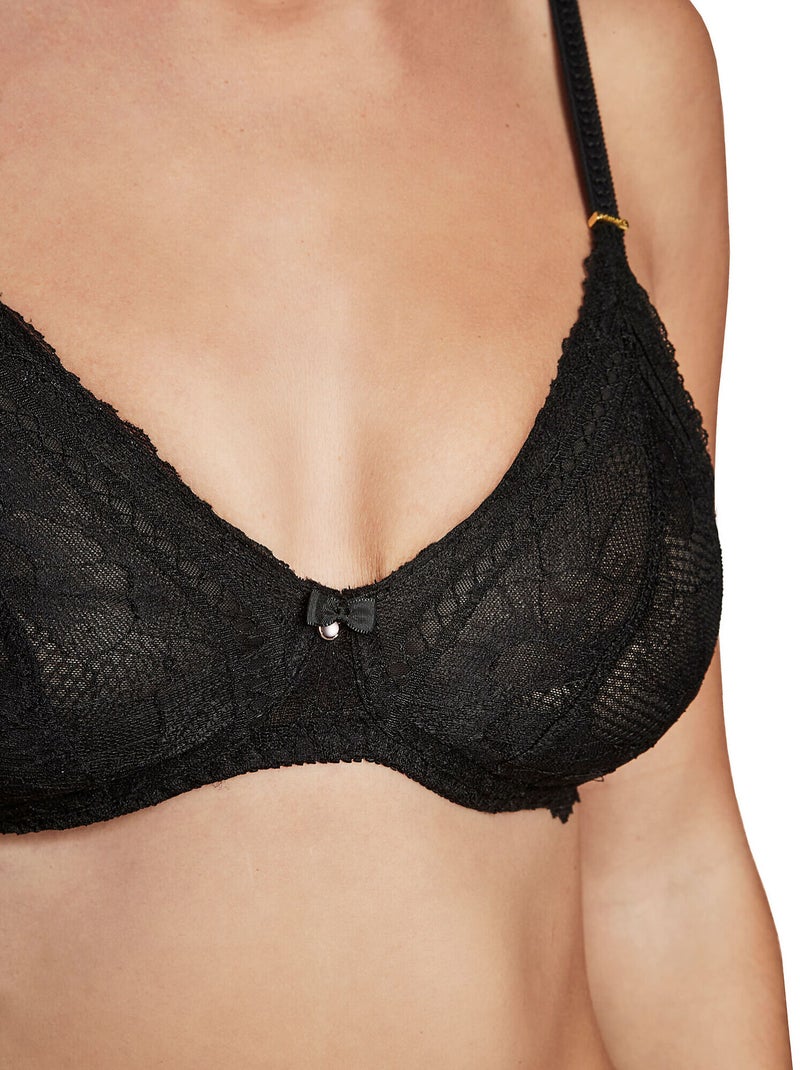 Soutien-gorge triangle sans armatures AGATHA Noir - Kiabi