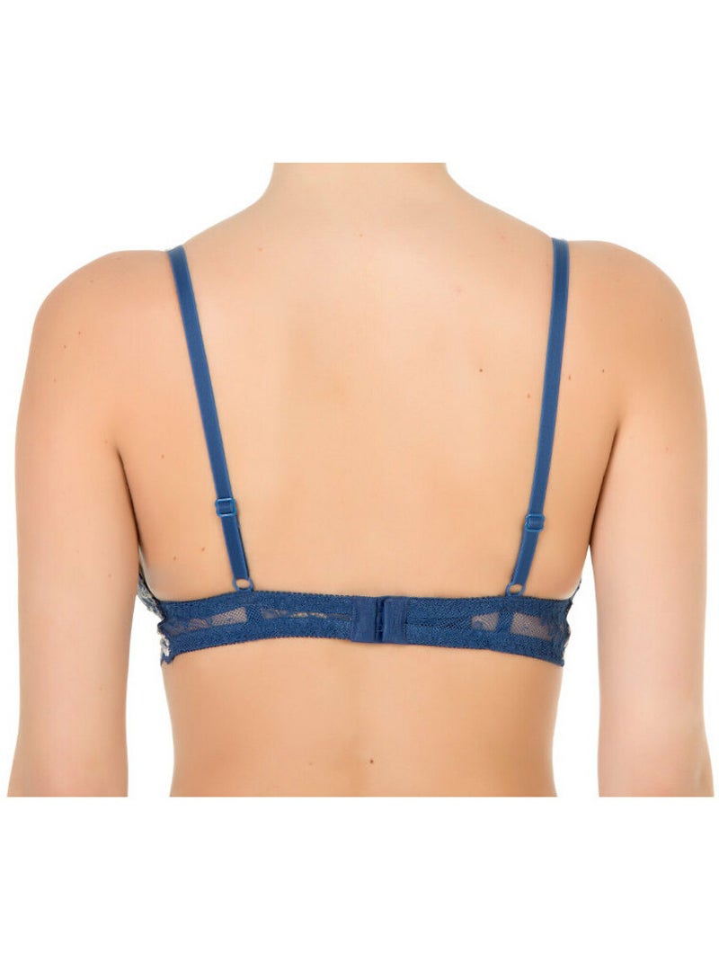 Soutien-gorge triangle sans armatures Chiara Bleu marine - Kiabi