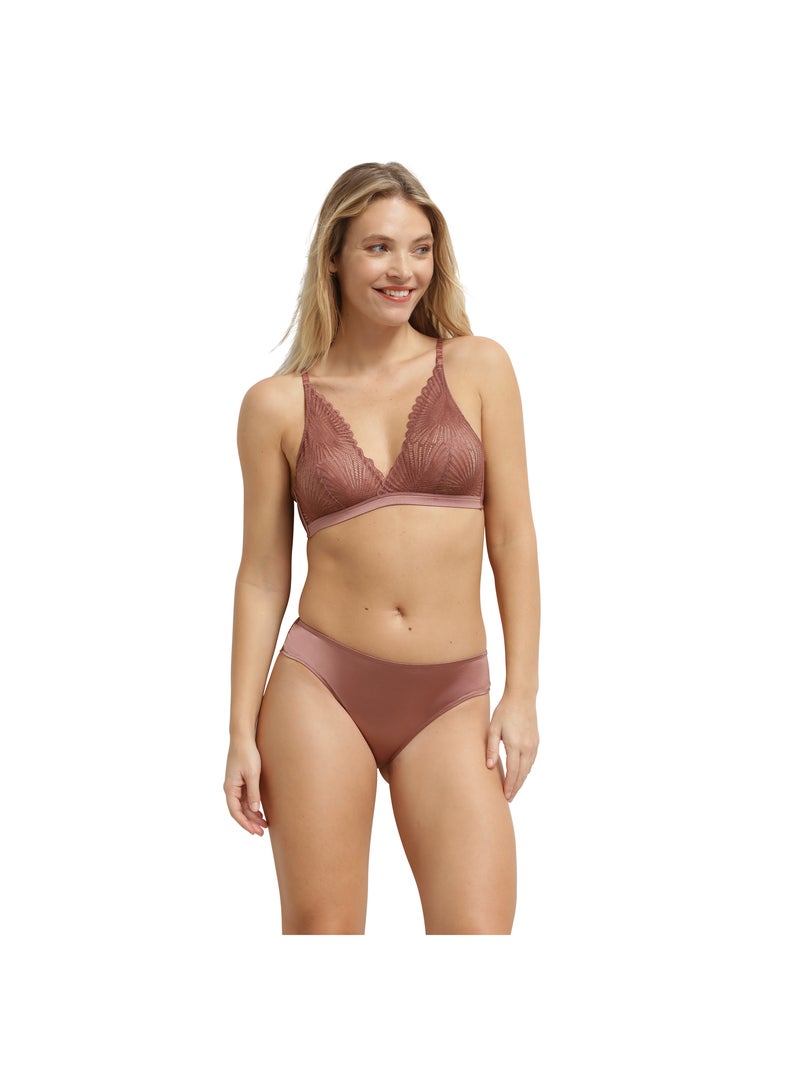 Soutien-gorge triangle sans armatures Chocolove Marron clair - Kiabi