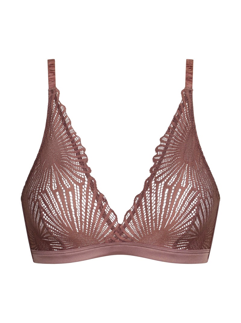 Soutien-gorge triangle sans armatures Chocolove Marron clair - Kiabi