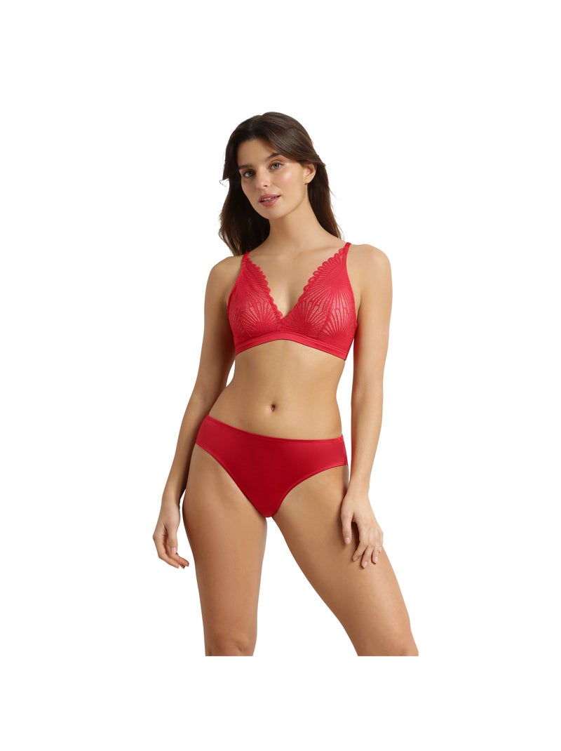 Soutien-gorge triangle sans armatures Chocolove Rouge - Kiabi