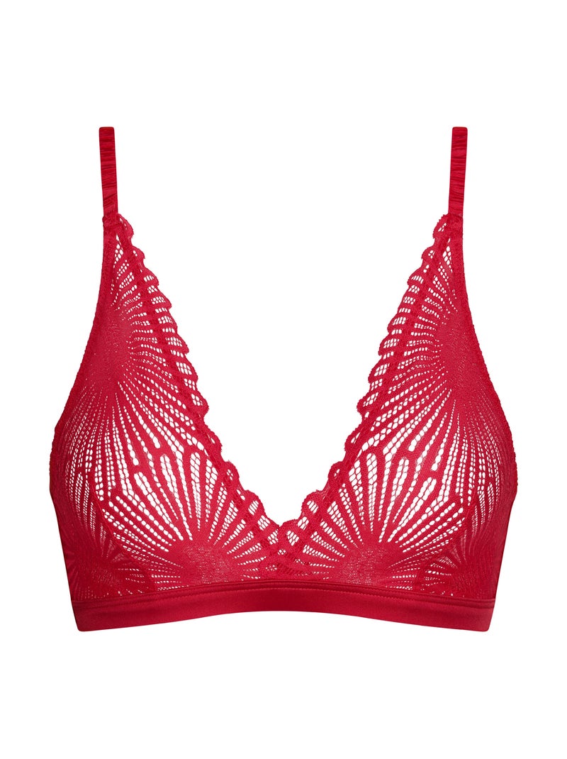 Soutien-gorge triangle sans armatures Chocolove Rouge - Kiabi