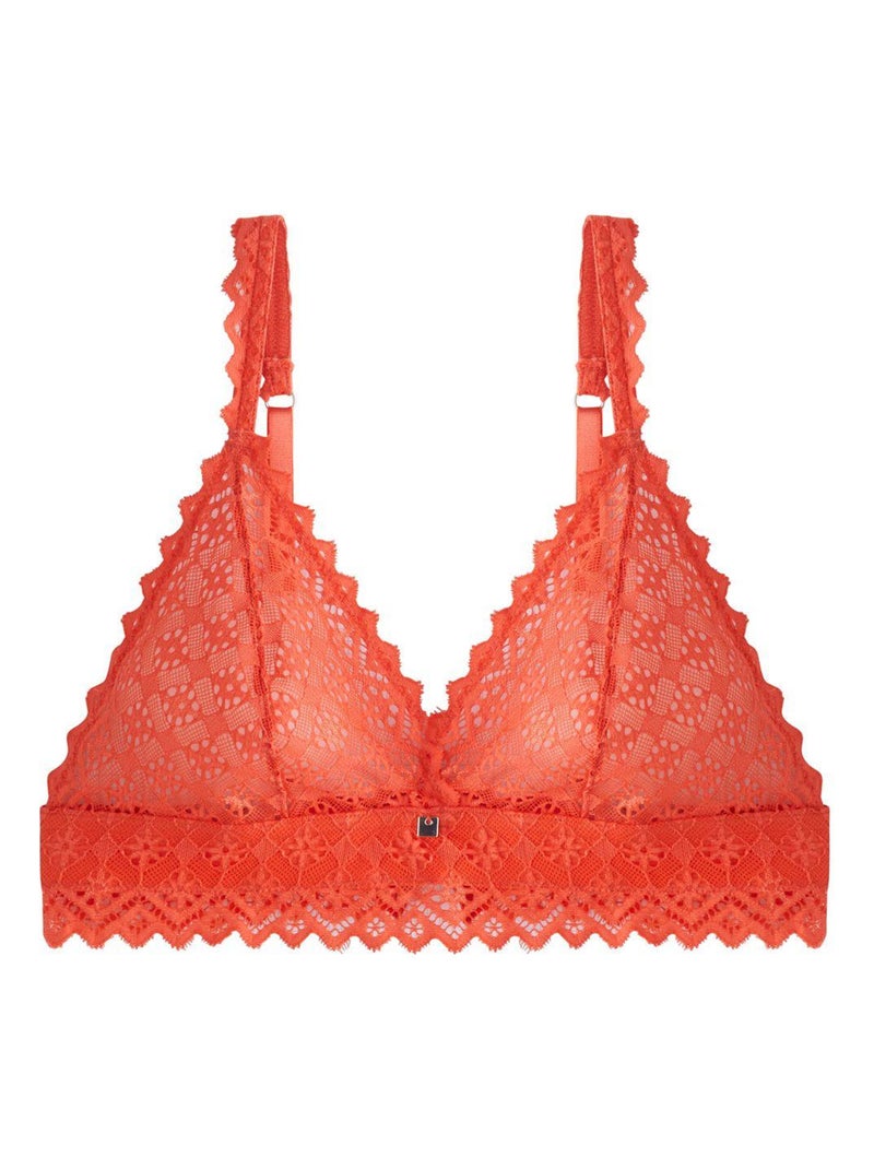 Soutien-gorge triangle sans armatures CULOTTEE - Camille Cerf & Pomm'Poire Orange - Kiabi
