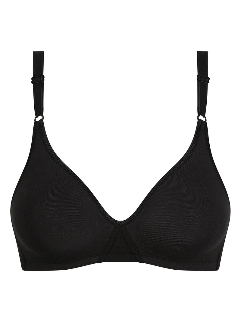 Soutien-gorge triangle sans armatures Daily Coton Noir - Kiabi