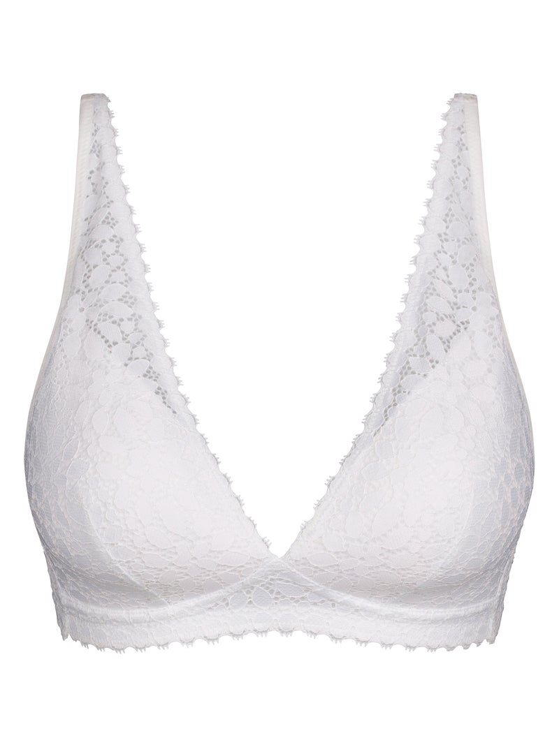 Soutien-gorge triangle sans armatures Daily Dentelle Blanc - Kiabi