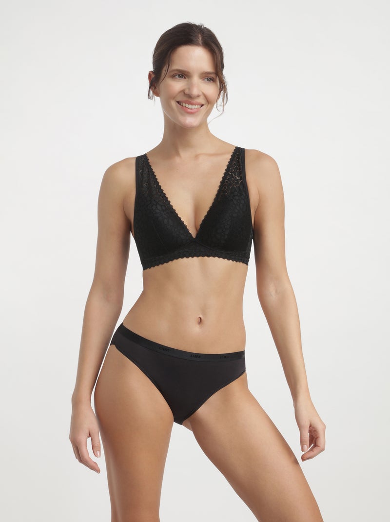 Soutien-gorge triangle sans armatures Daily Dentelle Noir - Kiabi