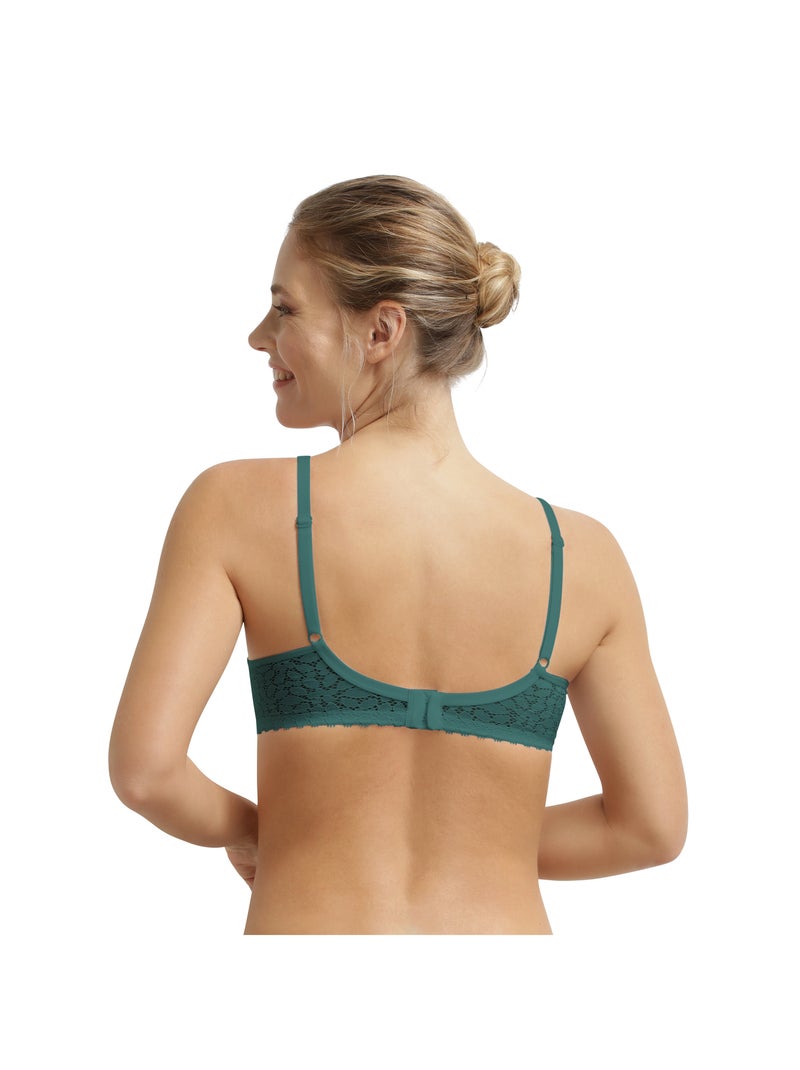 Soutien-gorge triangle sans armatures Daily Dentelle Vert sapin - Kiabi