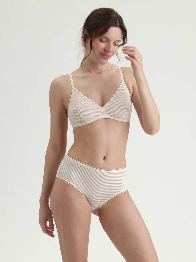 Soutien-gorge triangle sans armatures Dim x Inès de La Fressange Beige clair - Kiabi