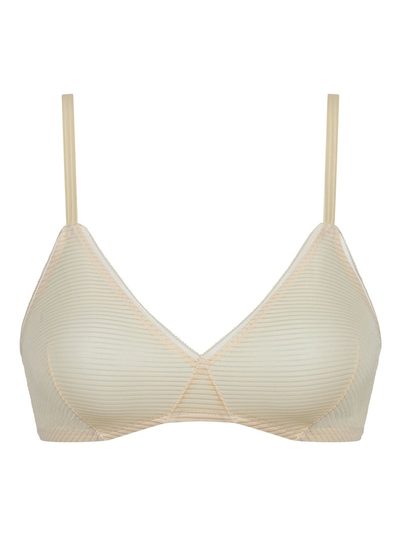 Soutien-gorge triangle sans armatures Dim x Inès de La Fressange Beige clair - Kiabi