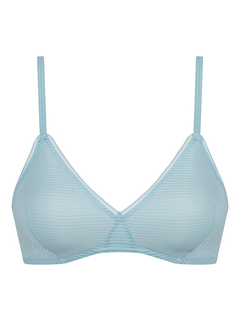 Soutien-gorge triangle sans armatures Dim x Inès de La Fressange Bleu clair - Kiabi