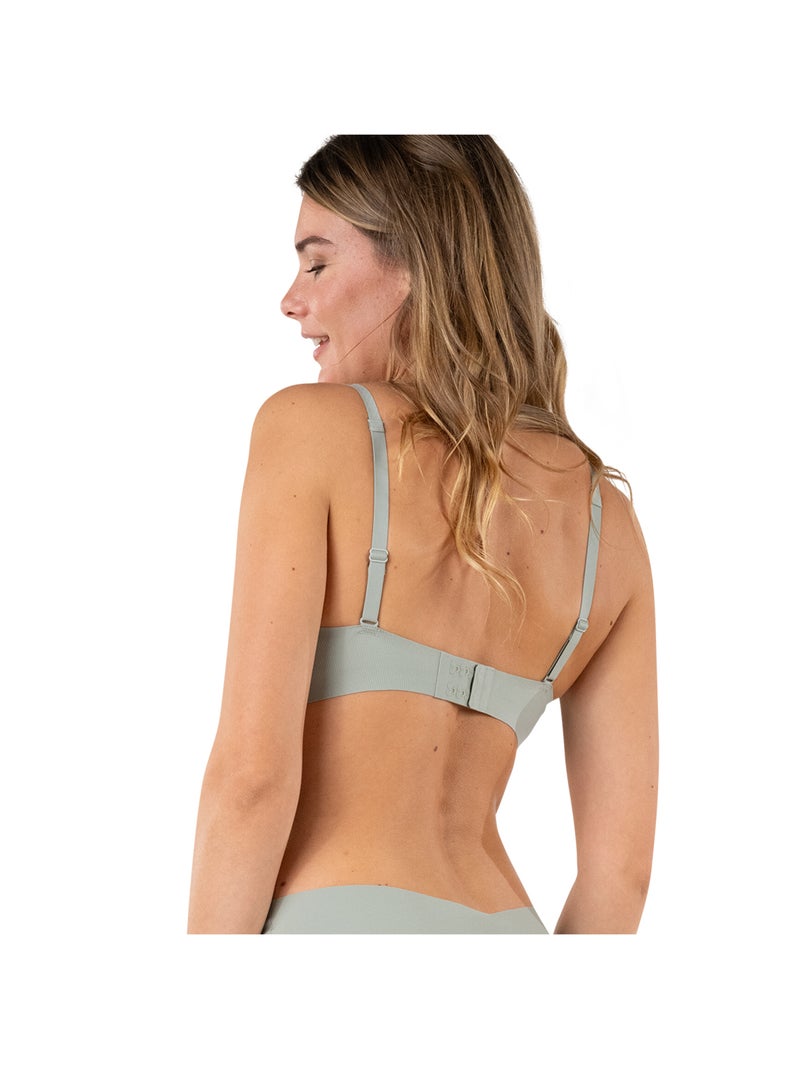 Soutien-gorge triangle sans armatures femme Easy Essentiel Athena Vert - Kiabi